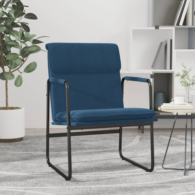 Scaun de relaxare, albastru, 55x64x80 cm, material textil