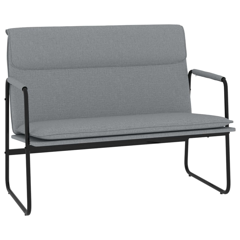 Bancă, gri deschis, 100x64x80 cm, textil