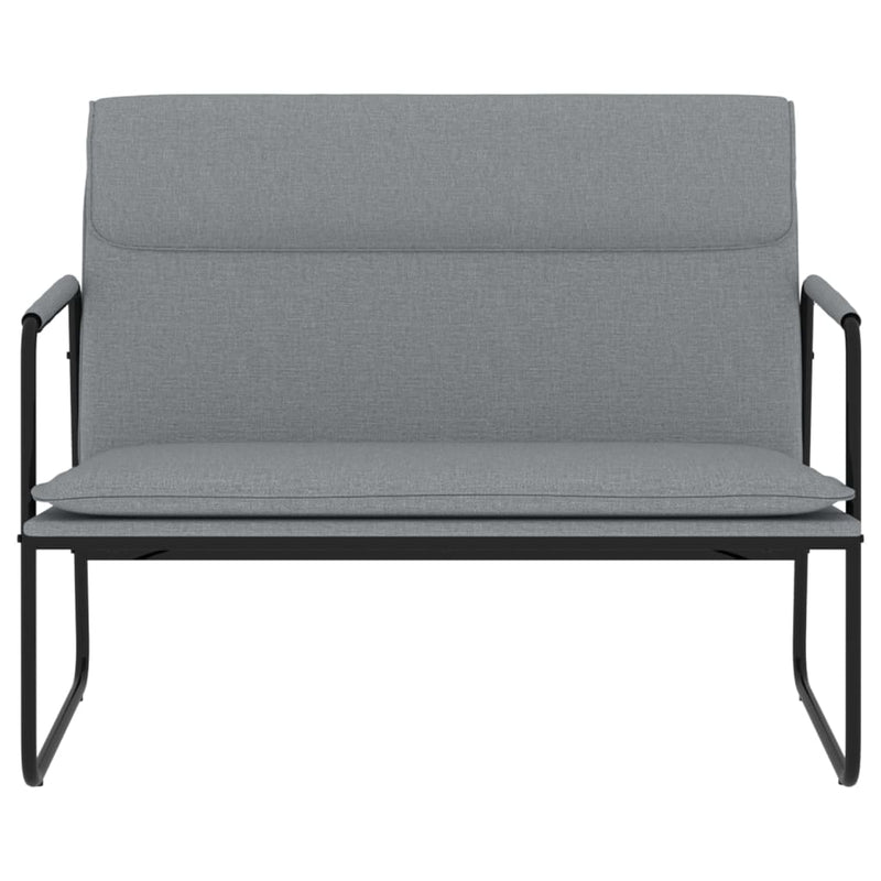 Bancă, gri deschis, 100x64x80 cm, textil