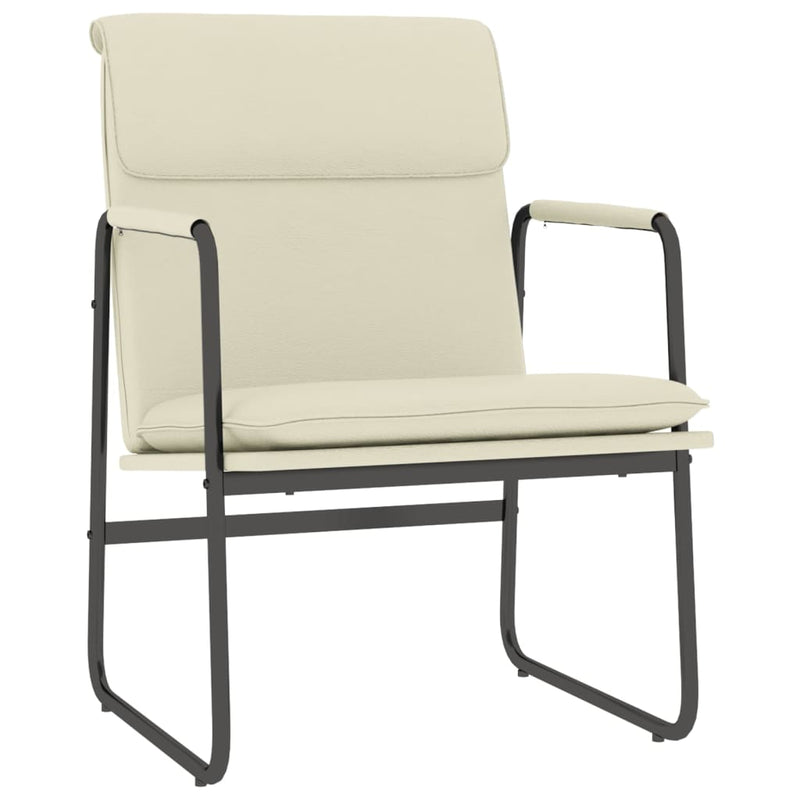 Scaun de relaxare, crem, 55x64x80 cm, piele artificială