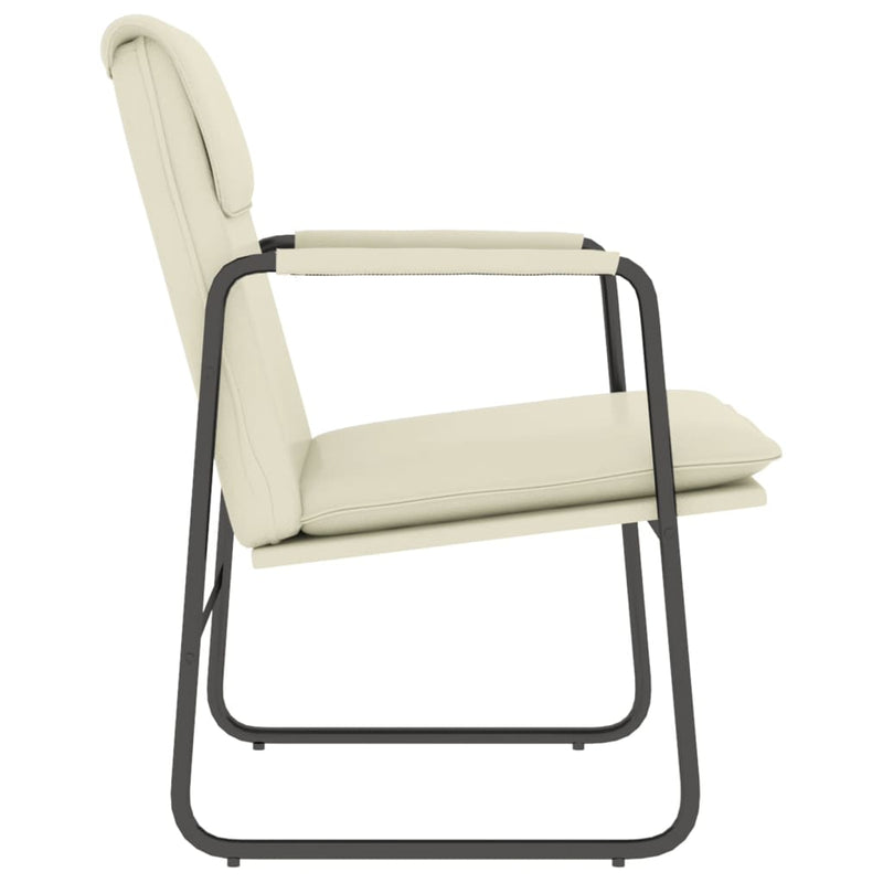 Scaun de relaxare, crem, 55x64x80 cm, piele artificială