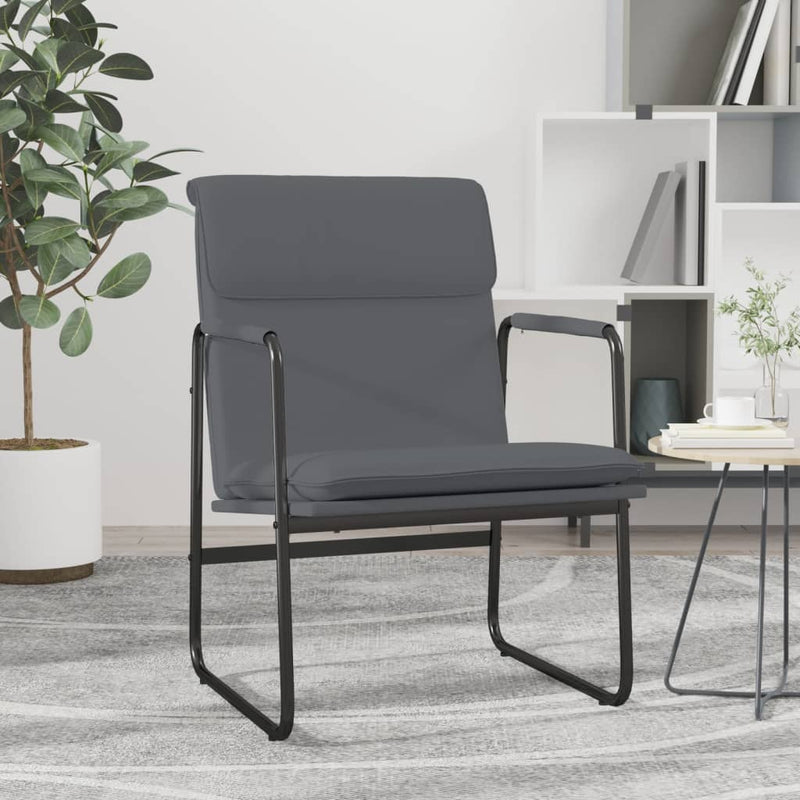 Scaun de relaxare, gri, 55x64x80 cm, piele artificială