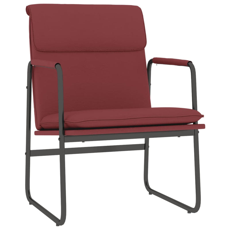 Scaun de relaxare, roșu vin, 55x64x80 cm, piele artificială