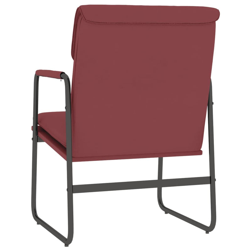 Scaun de relaxare, roșu vin, 55x64x80 cm, piele artificială