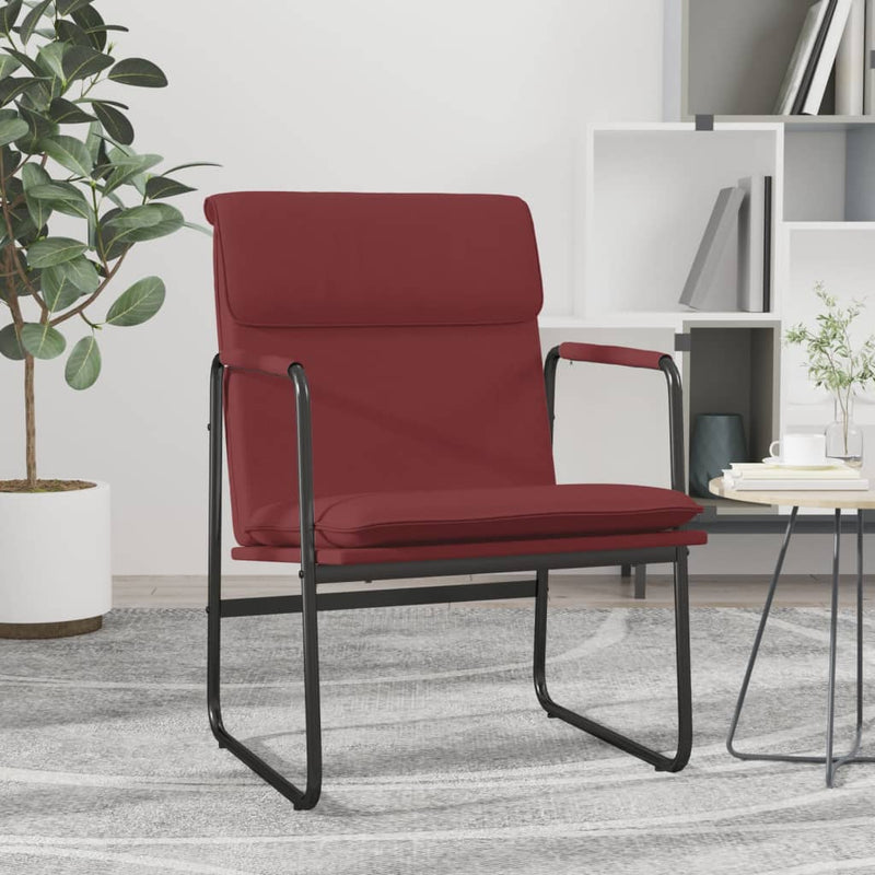 Scaun de relaxare, roșu vin, 55x64x80 cm, piele artificială