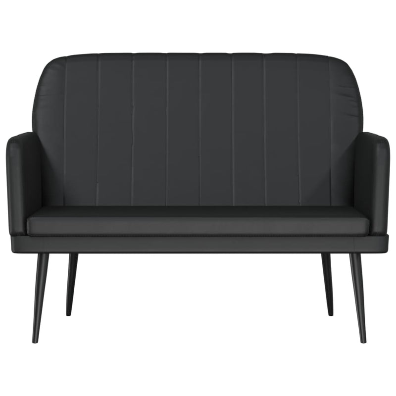 Bancă, negru, 107x80x81 cm, piele ecologică