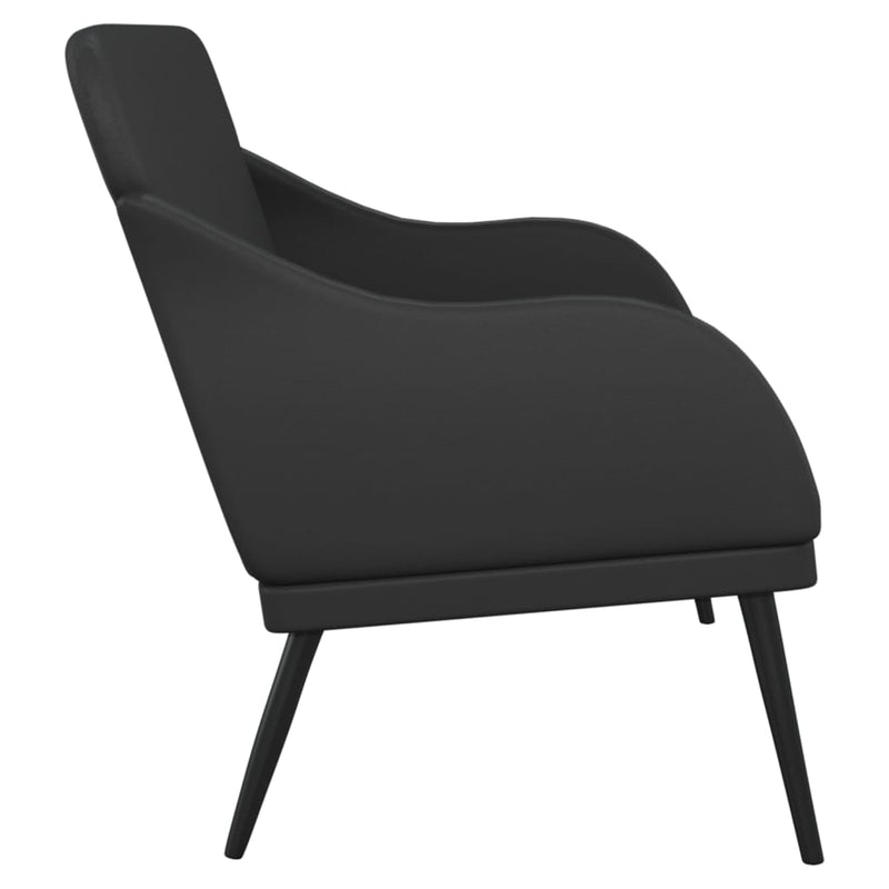 Bancă, negru, 110x76x80 cm, piele ecologică