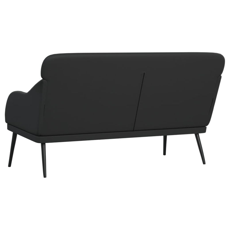 Bancă, negru, 110x76x80 cm, piele ecologică