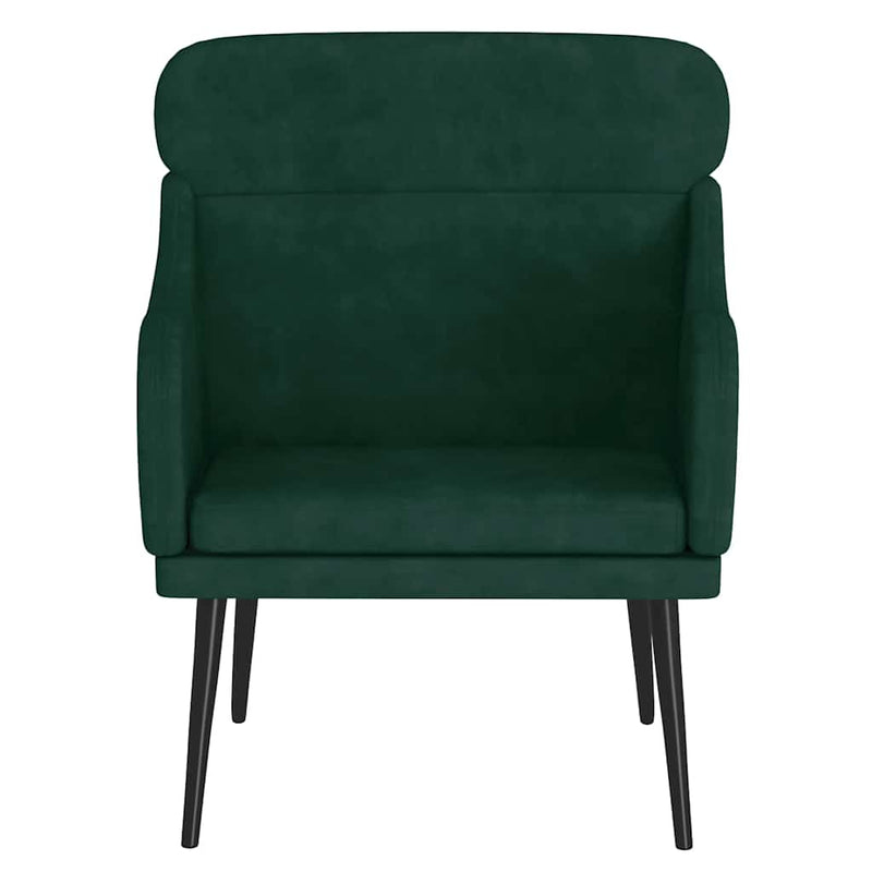 Fotoliu, verde închis, 63x76x80 cm, catifea