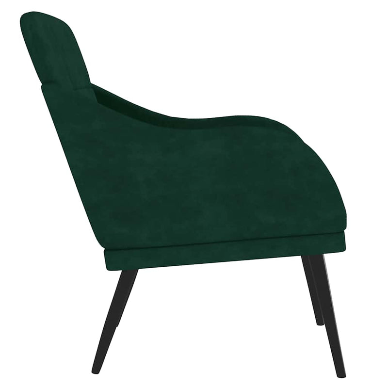 Fotoliu, verde închis, 63x76x80 cm, catifea