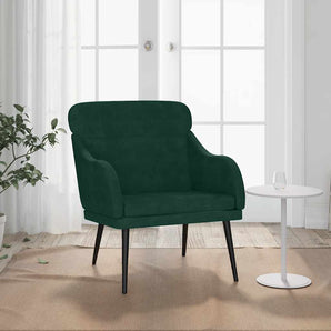 Fotoliu, verde închis, 63x76x80 cm, catifea