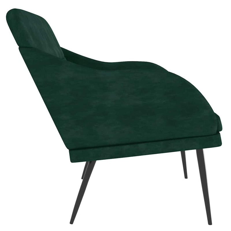 Bancă, verde închis, 110x76x80 cm, catifea