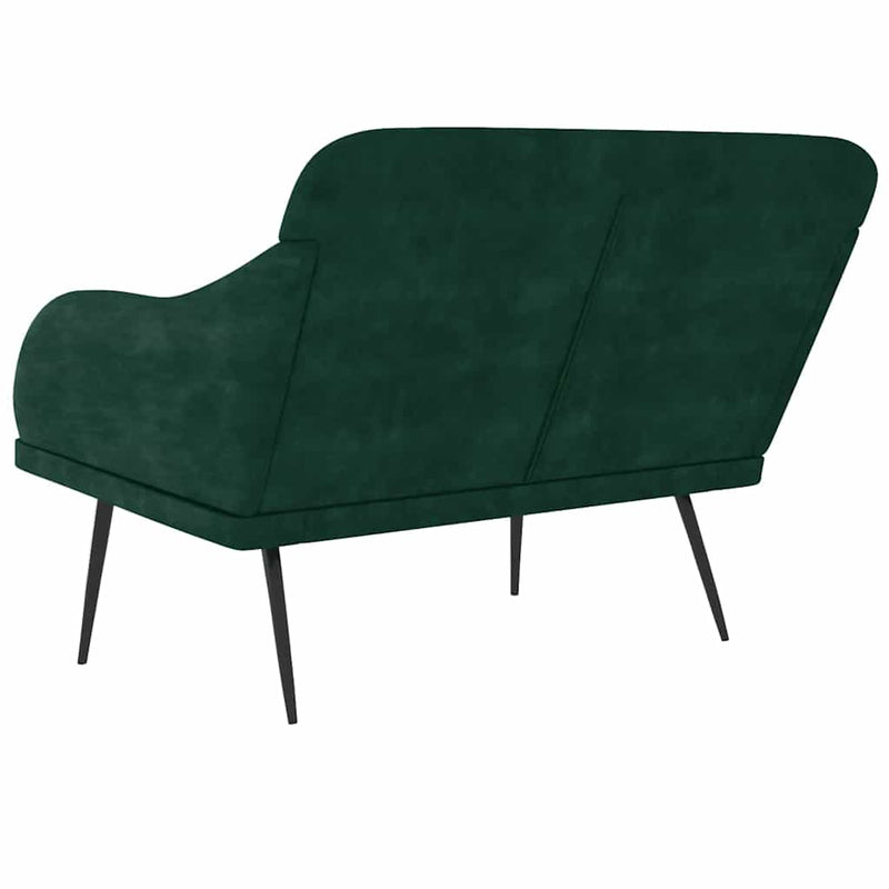 Bancă, verde închis, 110x76x80 cm, catifea