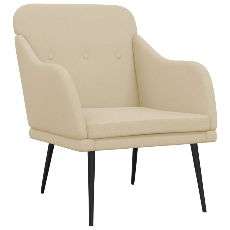 Fotoliu, crem, 63x76x80 cm, textil