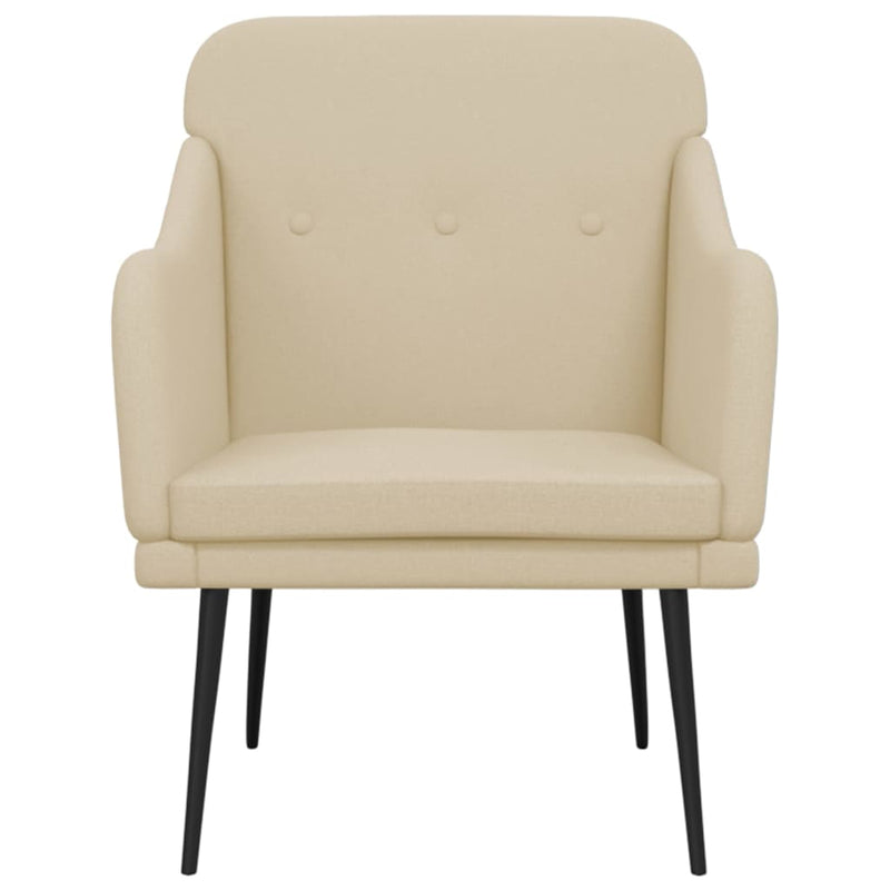 Fotoliu, crem, 63x76x80 cm, textil