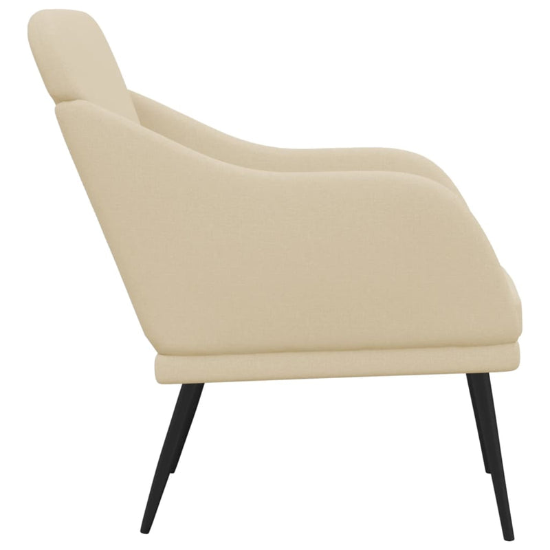 Fotoliu, crem, 63x76x80 cm, textil