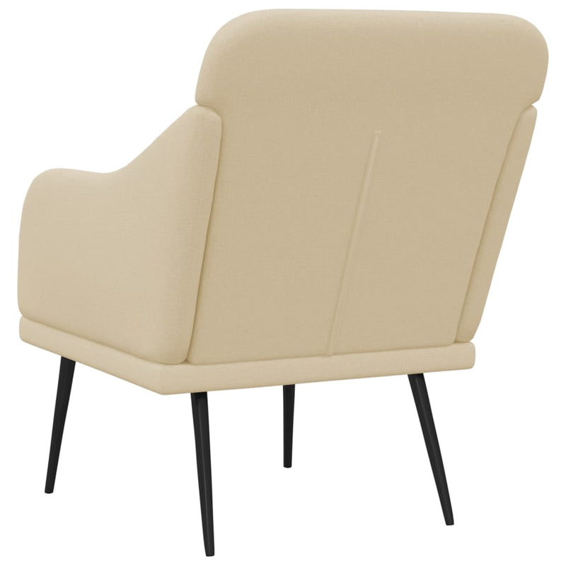 Fotoliu, crem, 63x76x80 cm, textil
