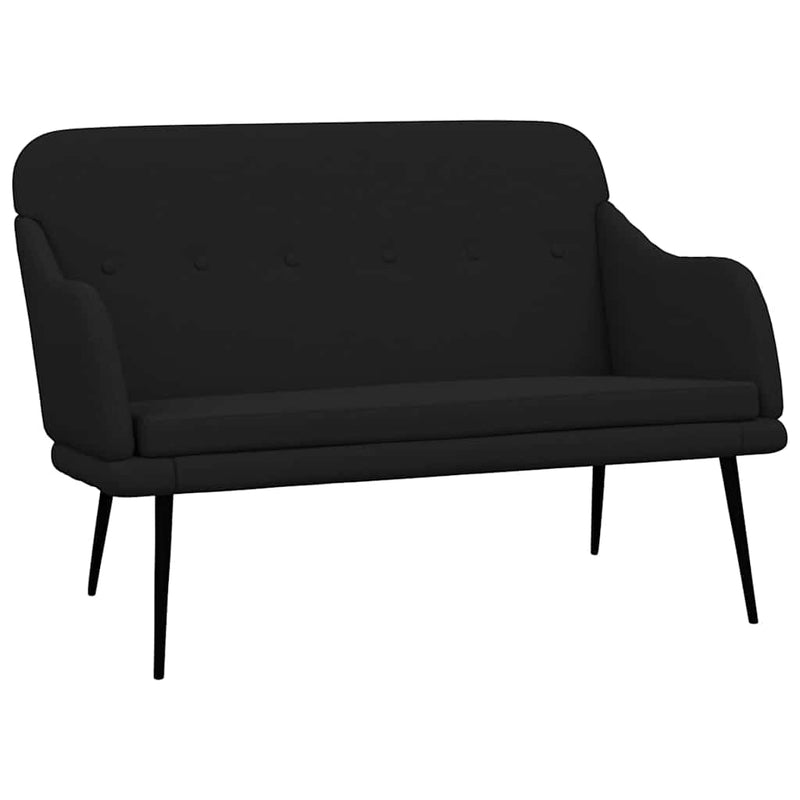 Bancă, negru, 110x76x80 cm, textil