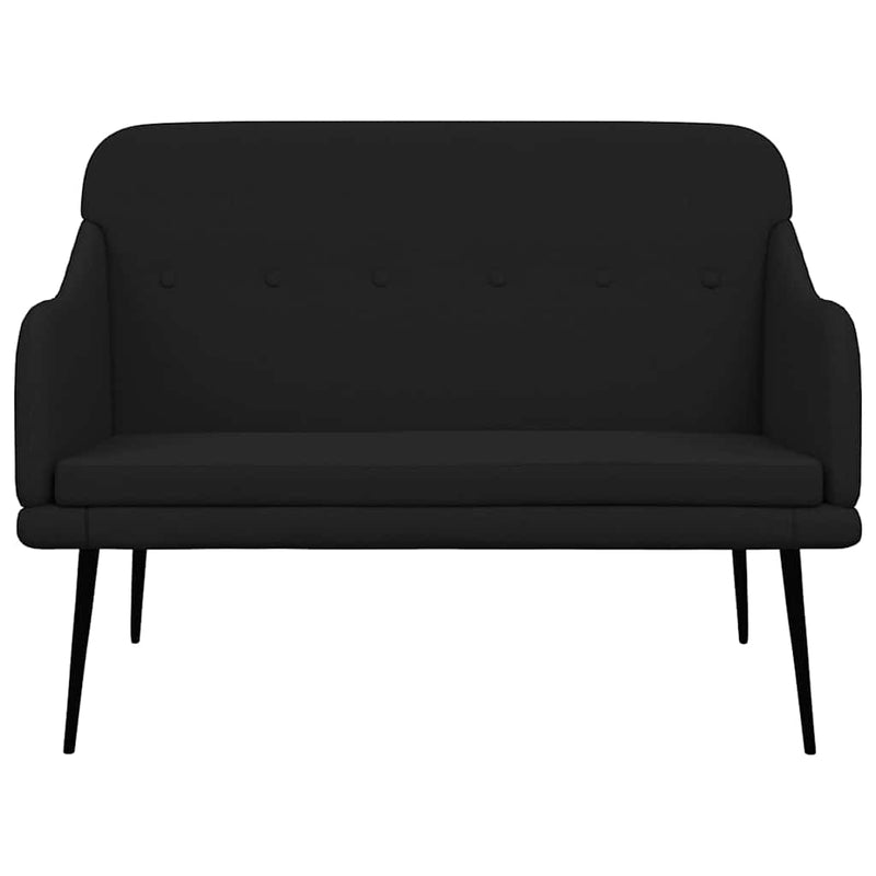 Bancă, negru, 110x76x80 cm, textil