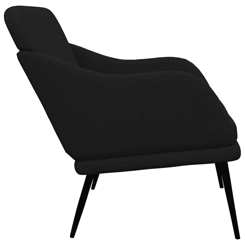 Bancă, negru, 110x76x80 cm, textil
