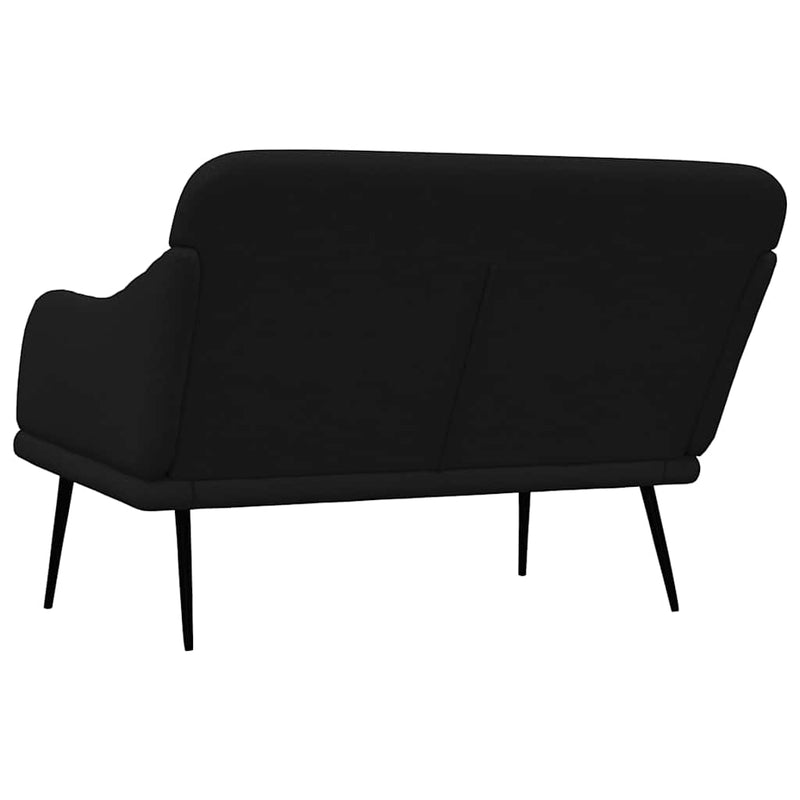 Bancă, negru, 110x76x80 cm, textil