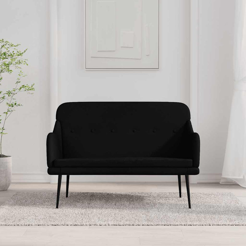 Bancă, negru, 110x76x80 cm, textil