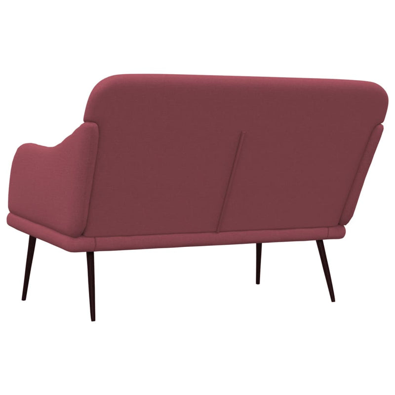 Bancă, roșu vin, 110x76x80 cm, textil
