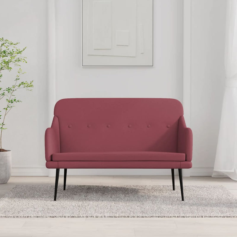 Bancă, roșu vin, 110x76x80 cm, textil