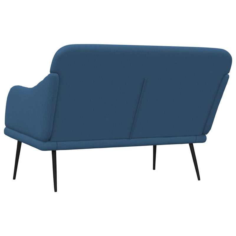 Bancă, albastru, 110x76x80 cm, textil