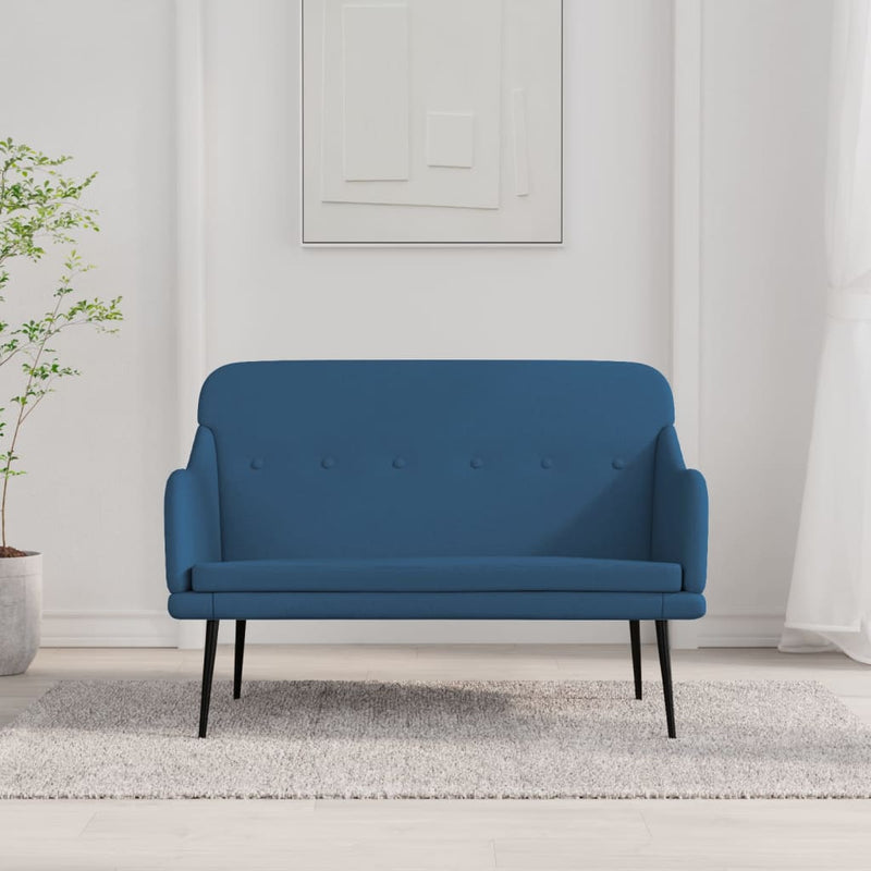 Bancă, albastru, 110x76x80 cm, textil