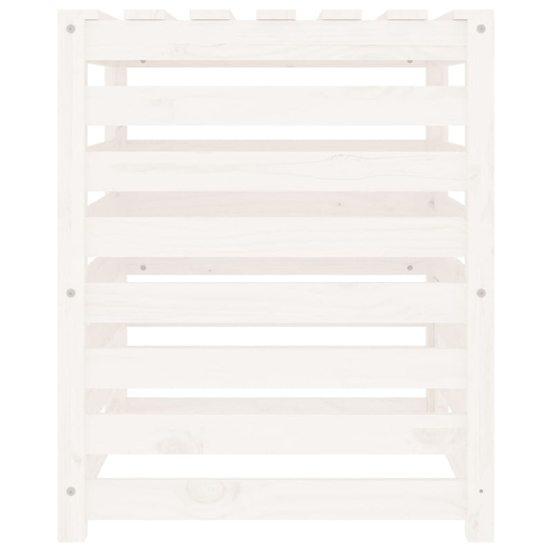 Compostor, alb, 63,5x63,5x77,5 cm, lemn masiv de pin