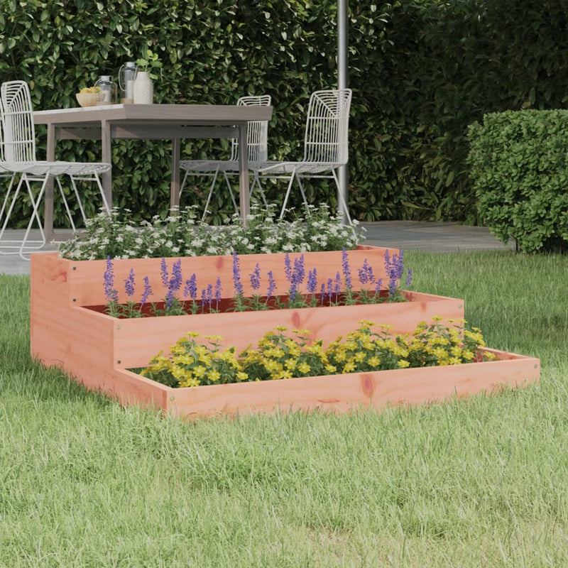 Jardinieră, 78x78x27 cm, lemn masiv douglas