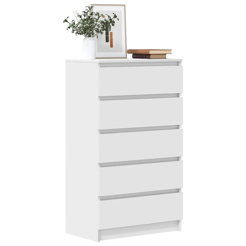 Dulap cu sertar, alb, 60x36x103 cm, lemn prelucrat