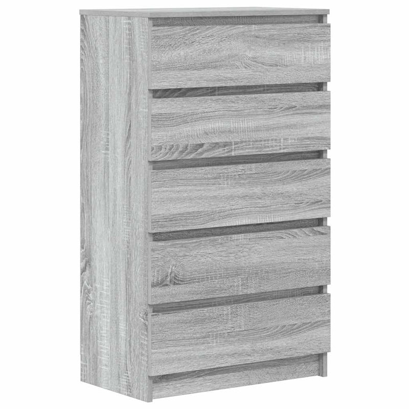 Dulap cu sertar, gri sonoma, 60x36x103 cm, lemn prelucrat