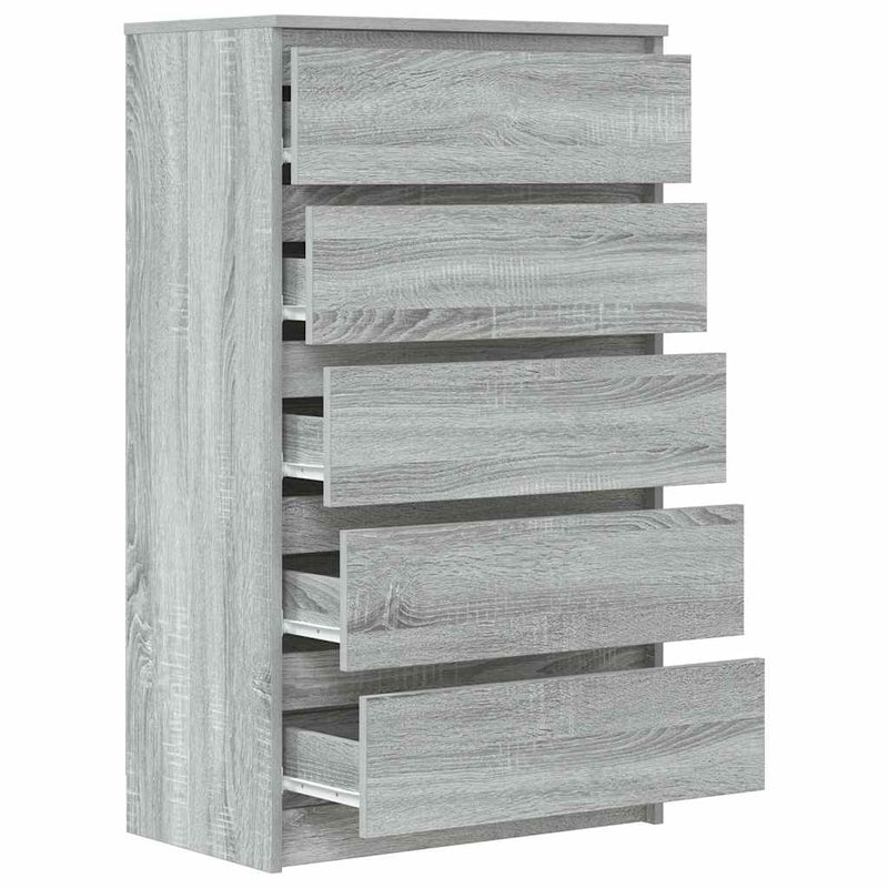 Dulap cu sertar, gri sonoma, 60x36x103 cm, lemn prelucrat