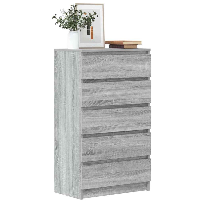 Dulap cu sertar, gri sonoma, 60x36x103 cm, lemn prelucrat