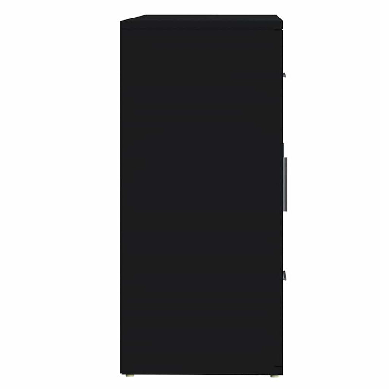 Servantă, negru, 91x29,5x65 cm, lemn prelucrat