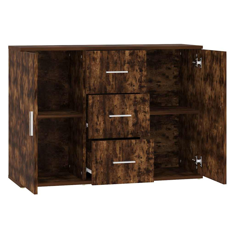 Dulap, stejar fumuriu, 91x29,5x65 cm, lemn compozit