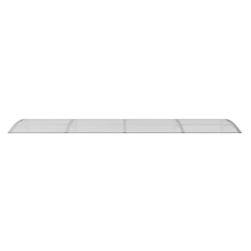 Copertină de ușă, gri și transparent, 350x75 cm, policarbonat