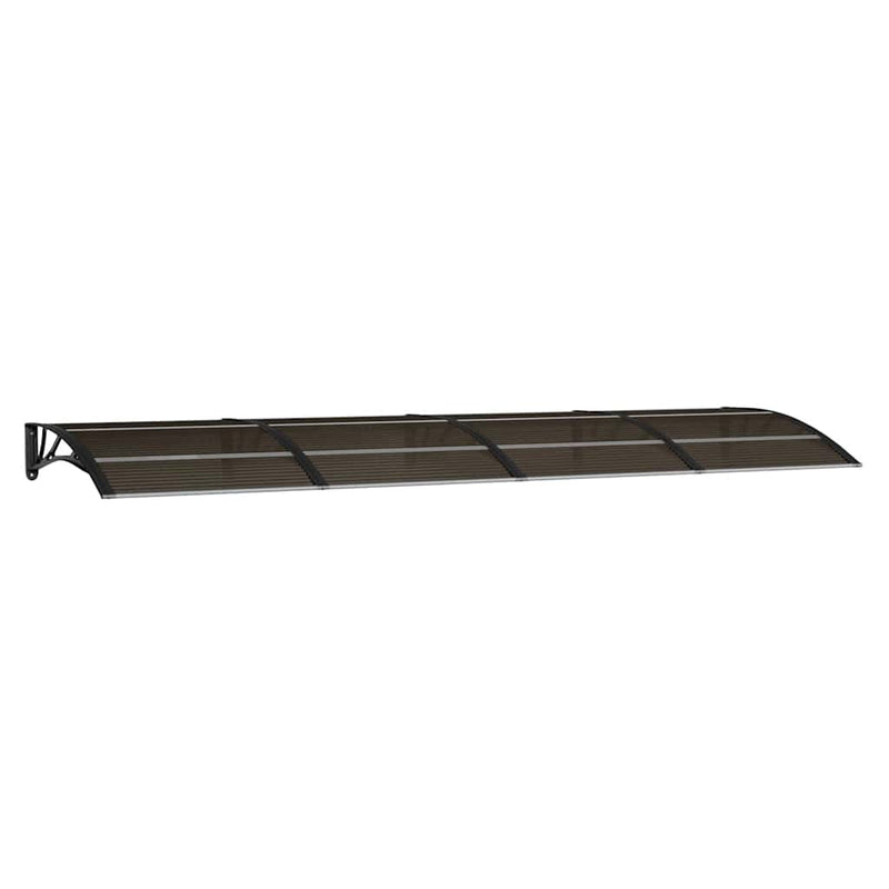 Copertină de ușă neagră 350x100 cm, policarbonat