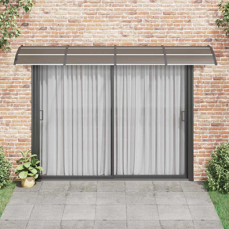 Copertină de ușă neagră 350x100 cm, policarbonat