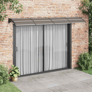 Copertină de ușă neagră 350x100 cm, policarbonat
