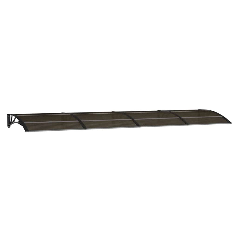 Copertină de ușă neagră 400x100 cm, policarbonat