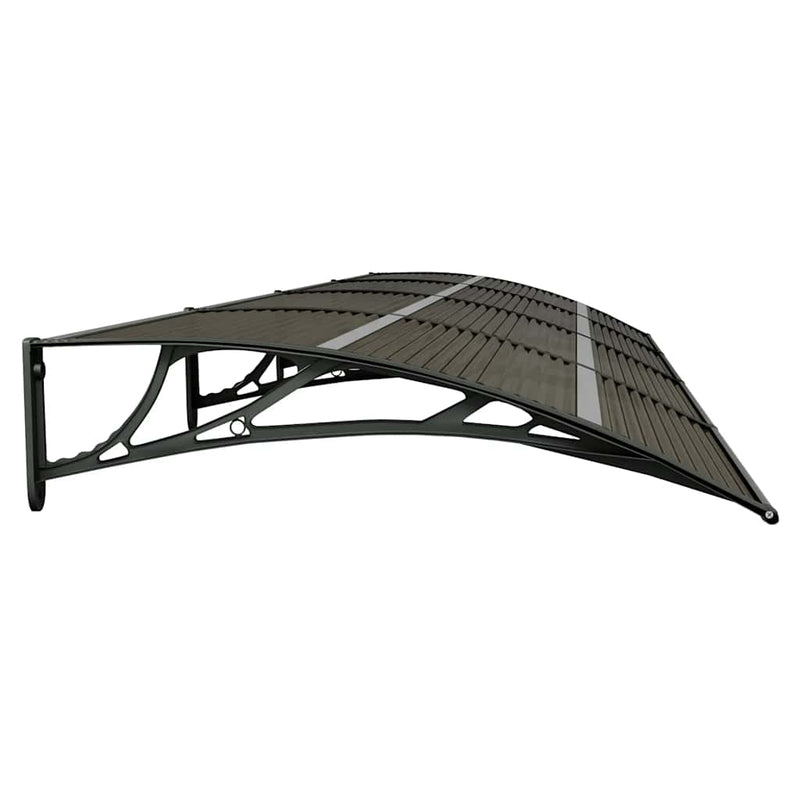 Copertină de ușă neagră 400x100 cm, policarbonat