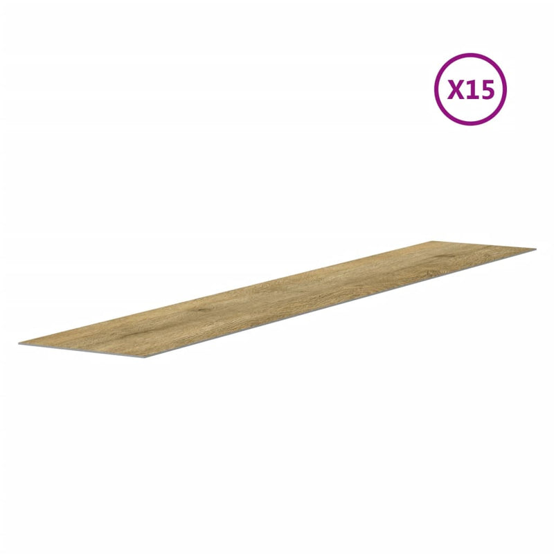 Panouri de perete 15 buc. Maro deschis PVC