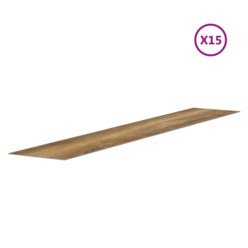Panouri de perete 15 buc. Lemn de ulm alb PVC