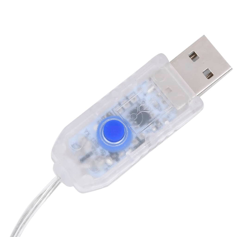 Reni de Crăciun, 6 buc., multicolor, 240 LED-uri, acril