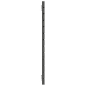 Tăblie de pat pentru perete, gri, 206x3x91,5 cm, lemn masiv pin