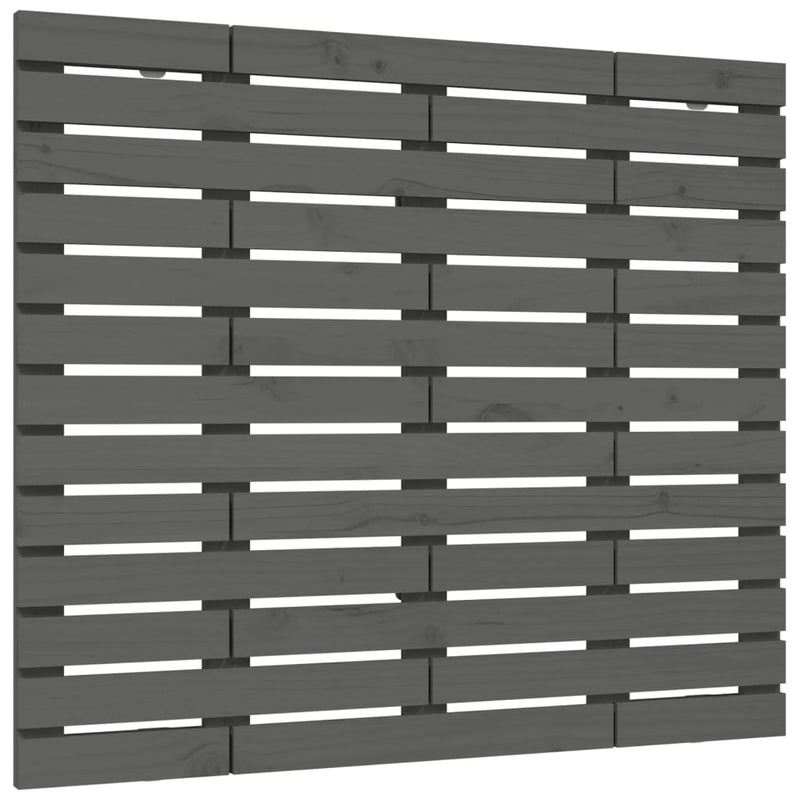 Tăblie de pat pentru perete, gri, 96x3x91,5 cm, lemn masiv pin