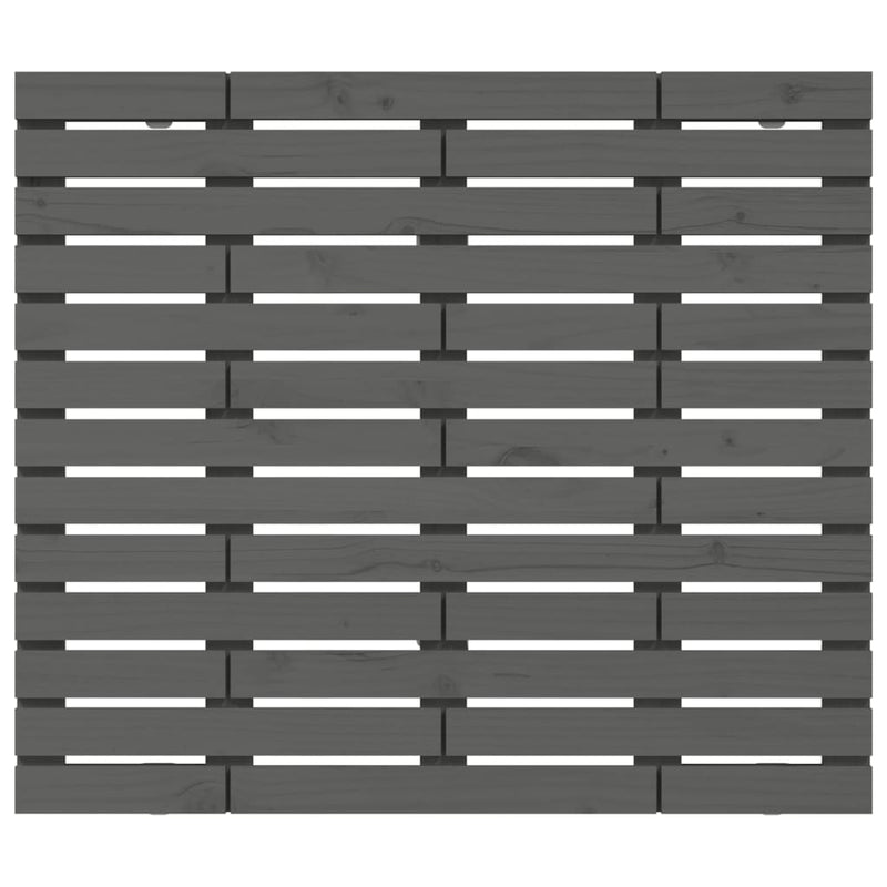 Tăblie de pat pentru perete, gri, 96x3x91,5 cm, lemn masiv pin